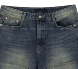 GeoJ 5079 Double Knee Teen Washing Wide Denim