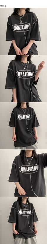 フォースティッチショートスリーブドtシャツ