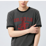 エッセンシャルスタンダード半袖リンガーTシャツ Cool Cats Club チャコール