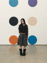 Benny Dot Shirred Midi Skirt (4c)