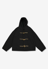 LU ダッフルフーディージップアップ