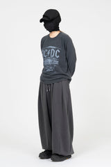 フレインブラックウォッシングクロップ半袖Tシャツ