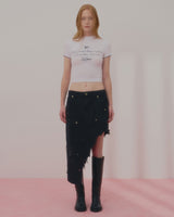ラブレースクロップTシャツ-WHITE
