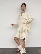 (SET) WARMER SKIRT & MILD LEG WARMER _GREY
