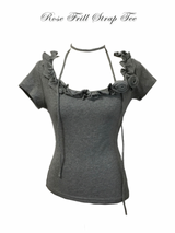 Rose Frill Strap Tee