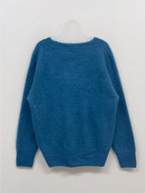 Raccoon V-neck loose-fit knit