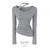 Halter Strap Shirring Top (3color)