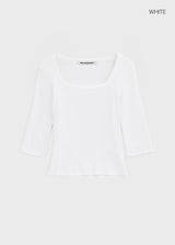 [MADE] Chofrin Square-Neck 7-Length T-Shirt