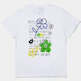 Poem 'Flower' Standard-fit short sleeve T-shirts (White)
