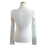 Dear Peach Touch Golji Strap Long Sleeve Top (3 colors)