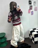 ボスサイズフリーススナップロングパンツ 🧸🩵🤍6カラー