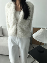 2way fur cardigan