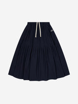 ベーシックサファリフリルマキシスカート (NAVY)