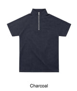Carter Ribbed Half-Zip Short Sleeve Tee
