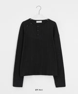 [unisex] チューダー ヘンリーネック ウォーマー ワッフル ティー