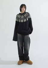Nordic snow flake knit