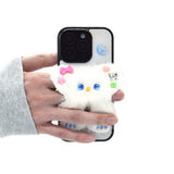 SUN CASE BEADS BEAR WHITE CREAM (GLOSSY BLACK)