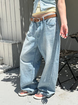 [Unisex] Cloud wide denim pants