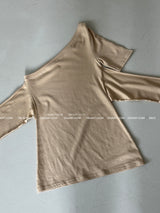 アン　アンバランスノットロングTシャツ