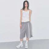 ボタンアップバミューダスウェットパンツ (GRAY) F25QD817