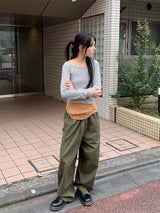 バルーンスナップワイドパンツ(3C)