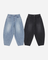 Based Curved Denim Pants