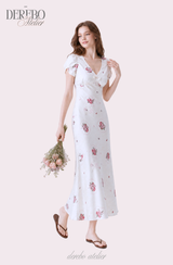 Florayu Flower V Long Dress