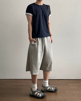 Punch Eyelet Bermuda Sweatpants