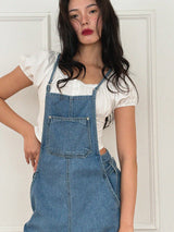 POCKET DENIM OVERALLS