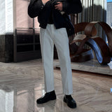 LMN Embossed Regular Fit Cotton Pants (3 colors)