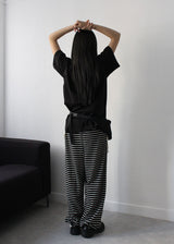 TERRY STRIPE PANTS