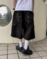 Aver Eyelet Cargo Bermuda Pants