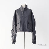 Oban shirring pocket string overfit windbreaker