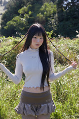DOT TURTLENECK LONG SLEEVE (BEIGE)
