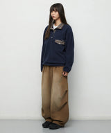 BRUSHED WIDE CORDUROY PANTS_BROWN 