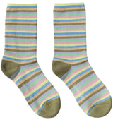 Egyptian Cotton Thin Stripes Crew Socks
