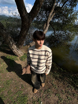 SCOPE STRIPE MOHAIR KNIT