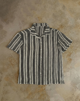 Openwork Knit Camp Collar Shirt