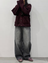 STRIPE TWEED CARDIGAN
