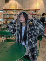 Wake Check Hooded Shirt
