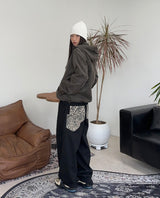 Denid Leopard Double Pocket Pants