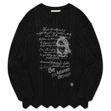 コレクションプリンテッドスカロップニット [BLACK]
