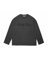 DirtyCoins Script Waffle LS T-Shirt Grey