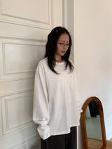 キュロポケットウォーマーオーバー長袖Tシャツ