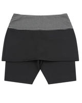 ガウスセットアップメタルロゴチェックスカートハーフパンツ