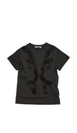 リボンTシャツ_charcoal