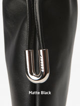 LUZIN MINI sheepskin shoulder bag / Matte Black