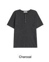 ローデンスリムリブヘンリーネック半袖Tシャツ