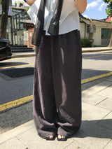 Lino リネンピンタックワイドパンツ