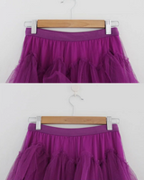 RAPUNZEL FRILL CAN CAN SKIRT IN PURPLE